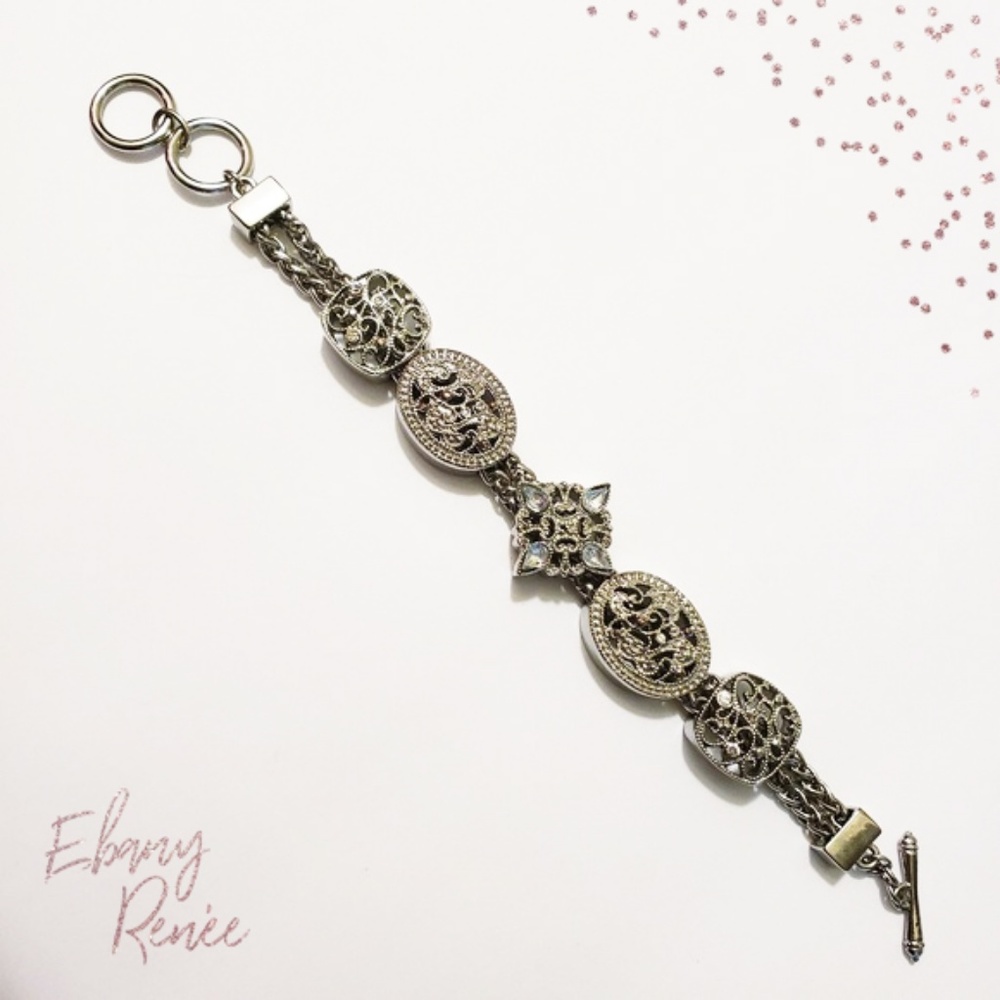 🔴Silver Chunky Charm Bracelet